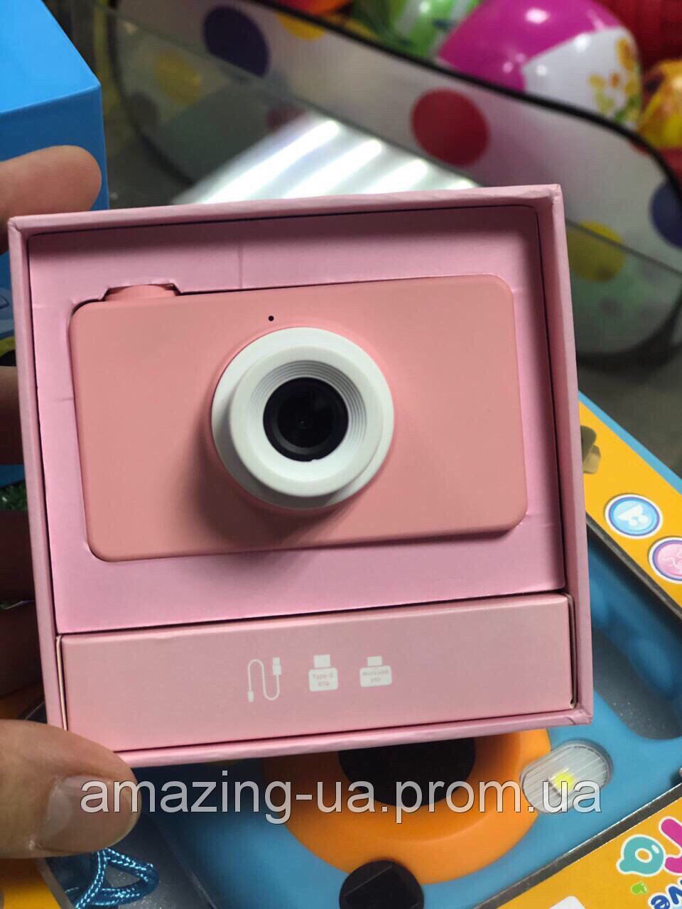 Цифровая Kids digital camera для детей розово противоударная Amazing - фото 4 - id-p1044787818