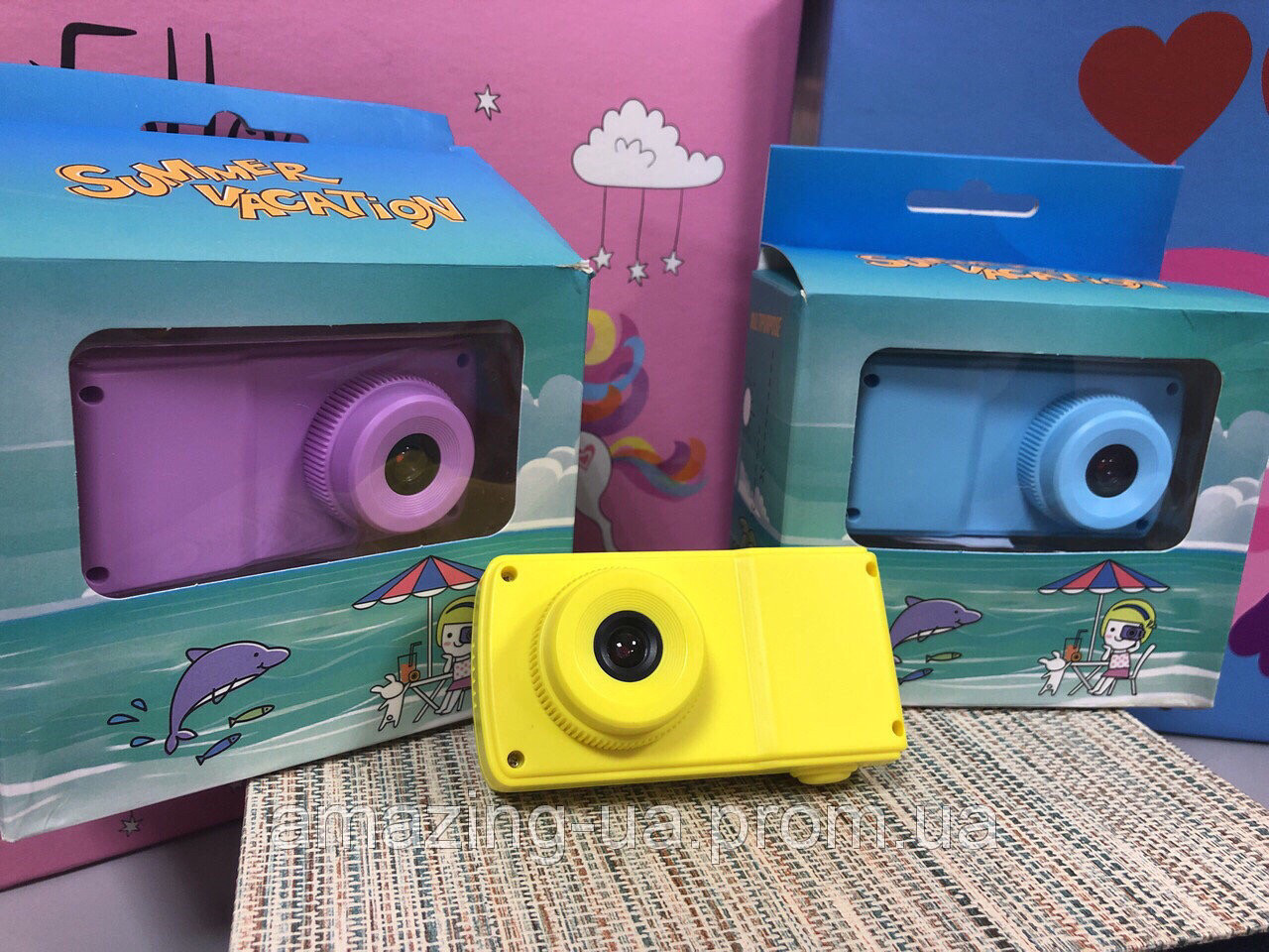 Детский фотоаппарат с видео записью digital camera желтый Amazing - фото 1 - id-p1044787814