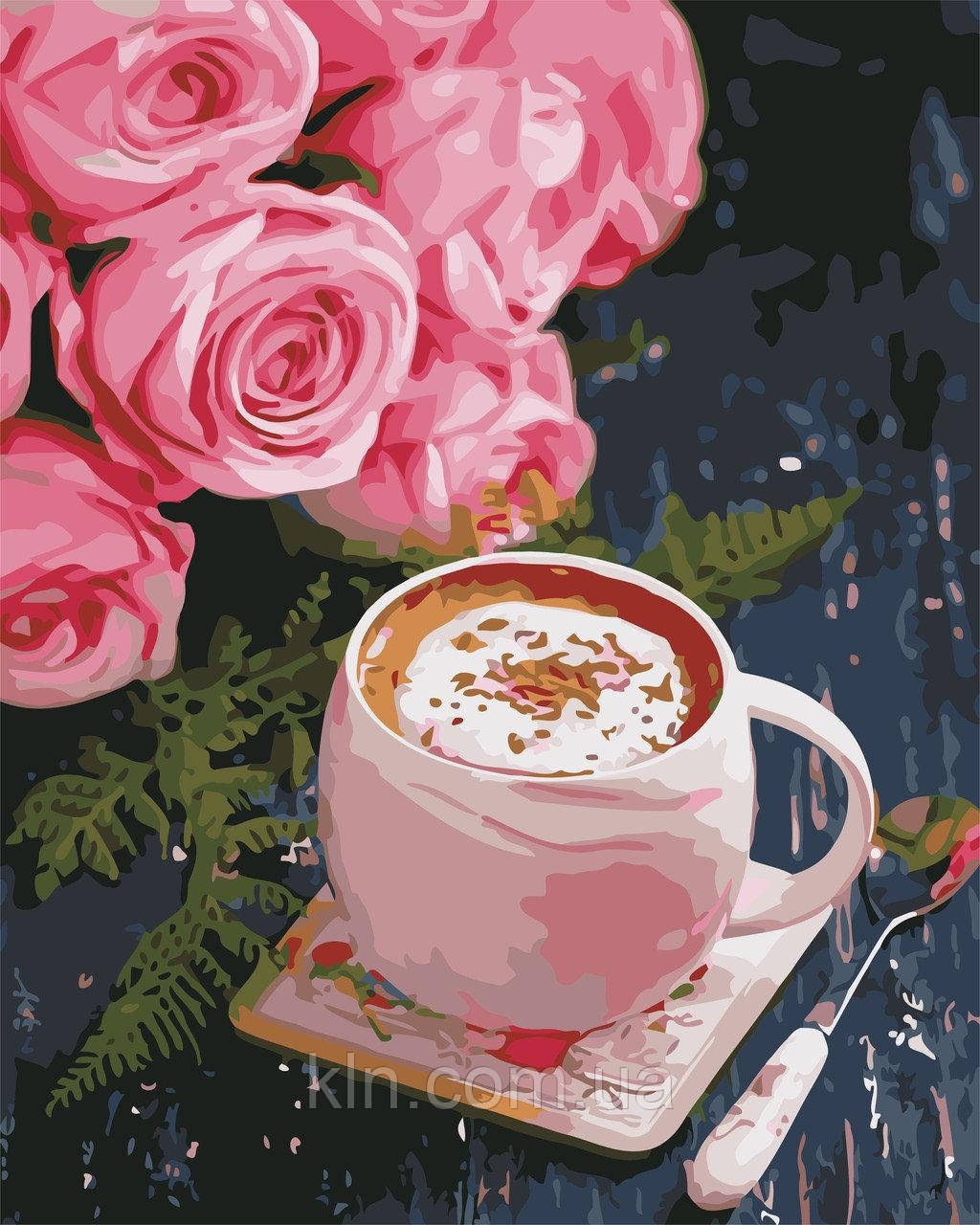 Картина за номерами ArtStory Кави і троянди 40 х 50 см (арт. AS0668)