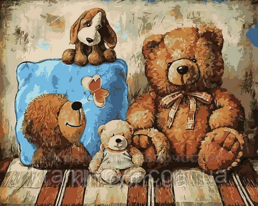 Картина за номерами ArtStory Плюшеві друзі 40 х 50 см (арт. AS0212)