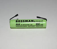 Акумулятор Bossman AAA 850mAh 1,2V Ni-Mh (d=10; l=43mm) + контакти