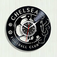 Футбольний клуб Челсі Годинник настінні вінілові Футбол Логотип клубу Челсі Спортивний годинник Годинник для офісу 30 см