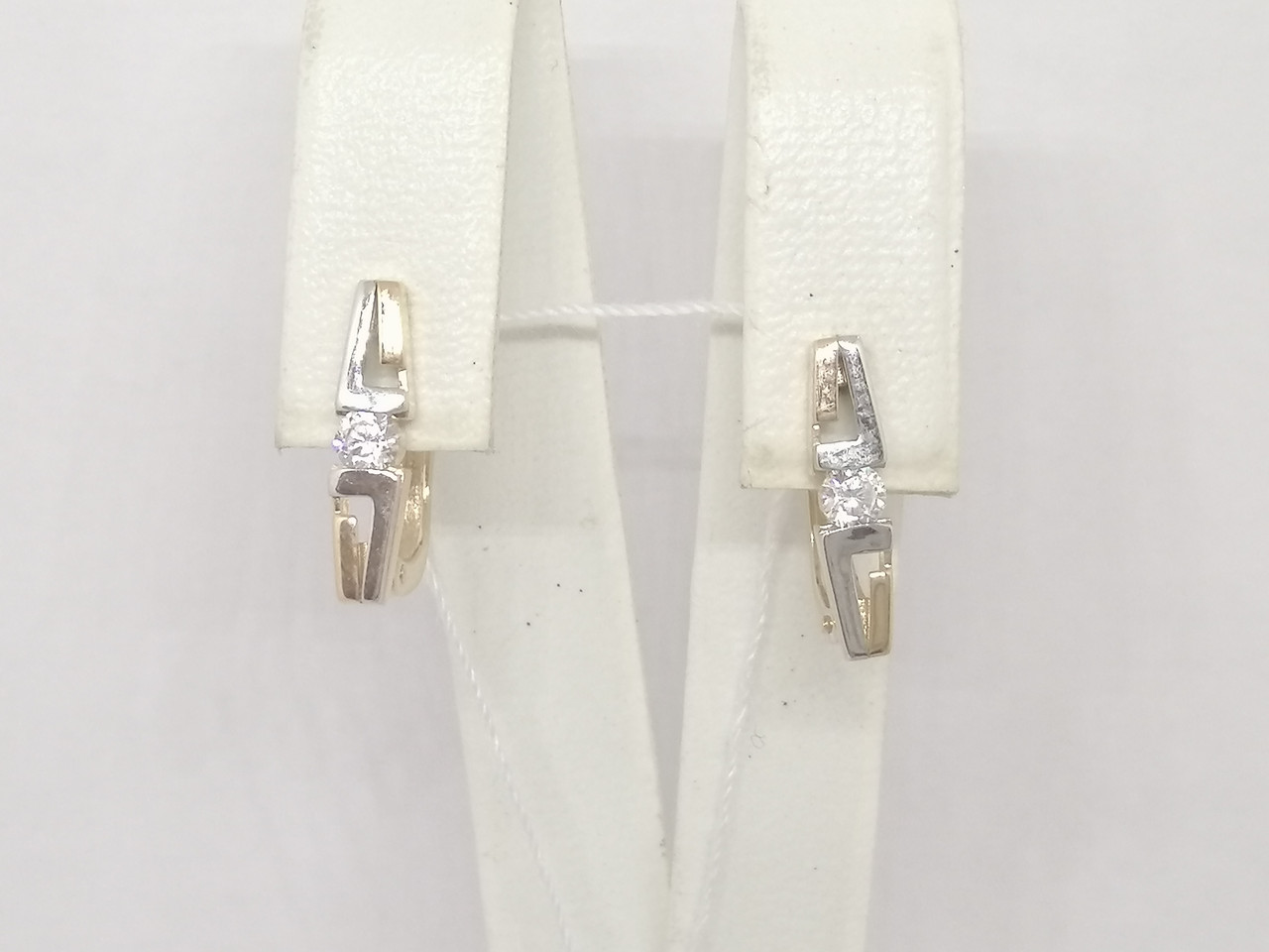 Золоті сережки з фіанітами. 111055