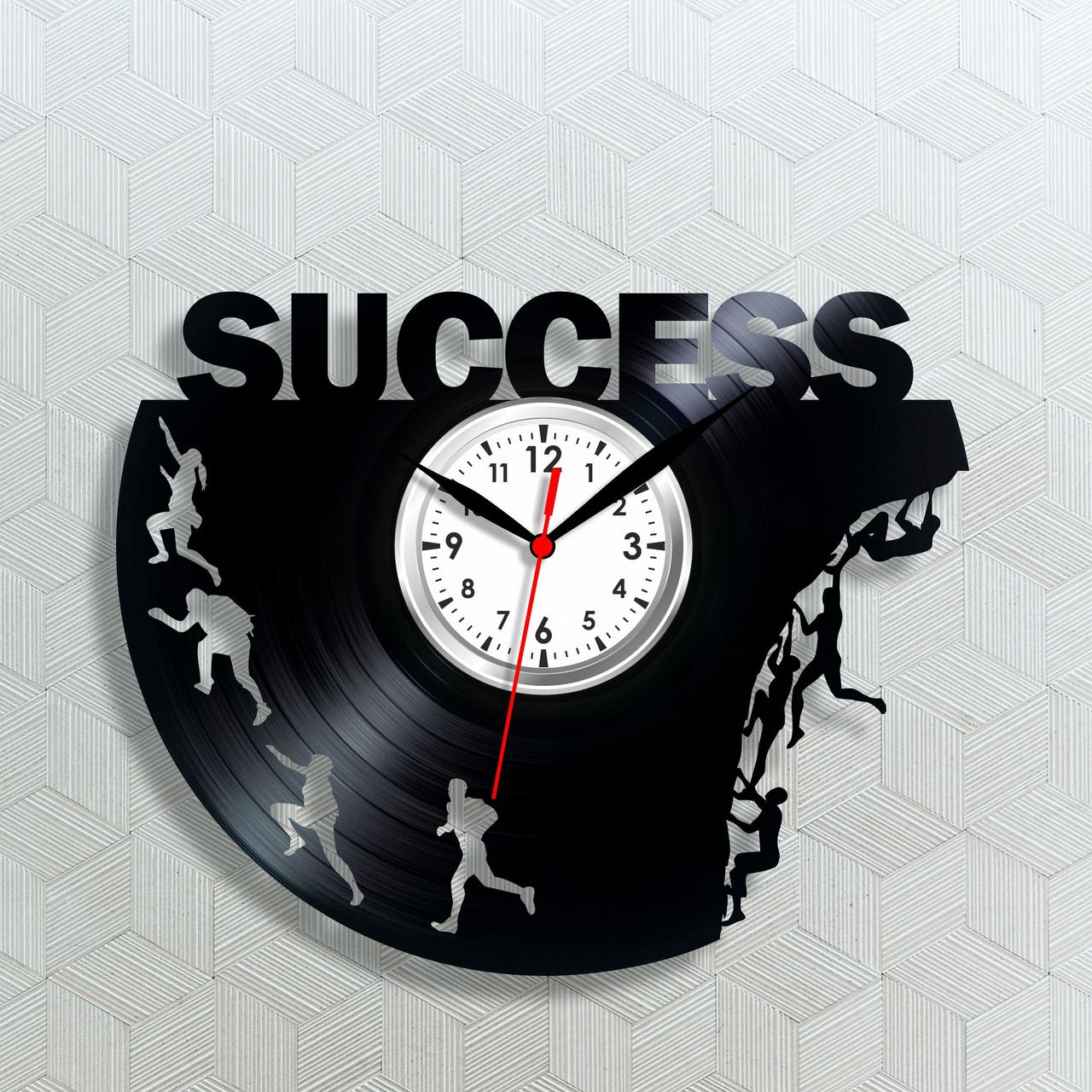 Годинник успіх Вініл на стіну Годинник у кабінет Кварцовий годинник Годинник для боса Бізнес успіх Декор в інтер'єр із вінілу