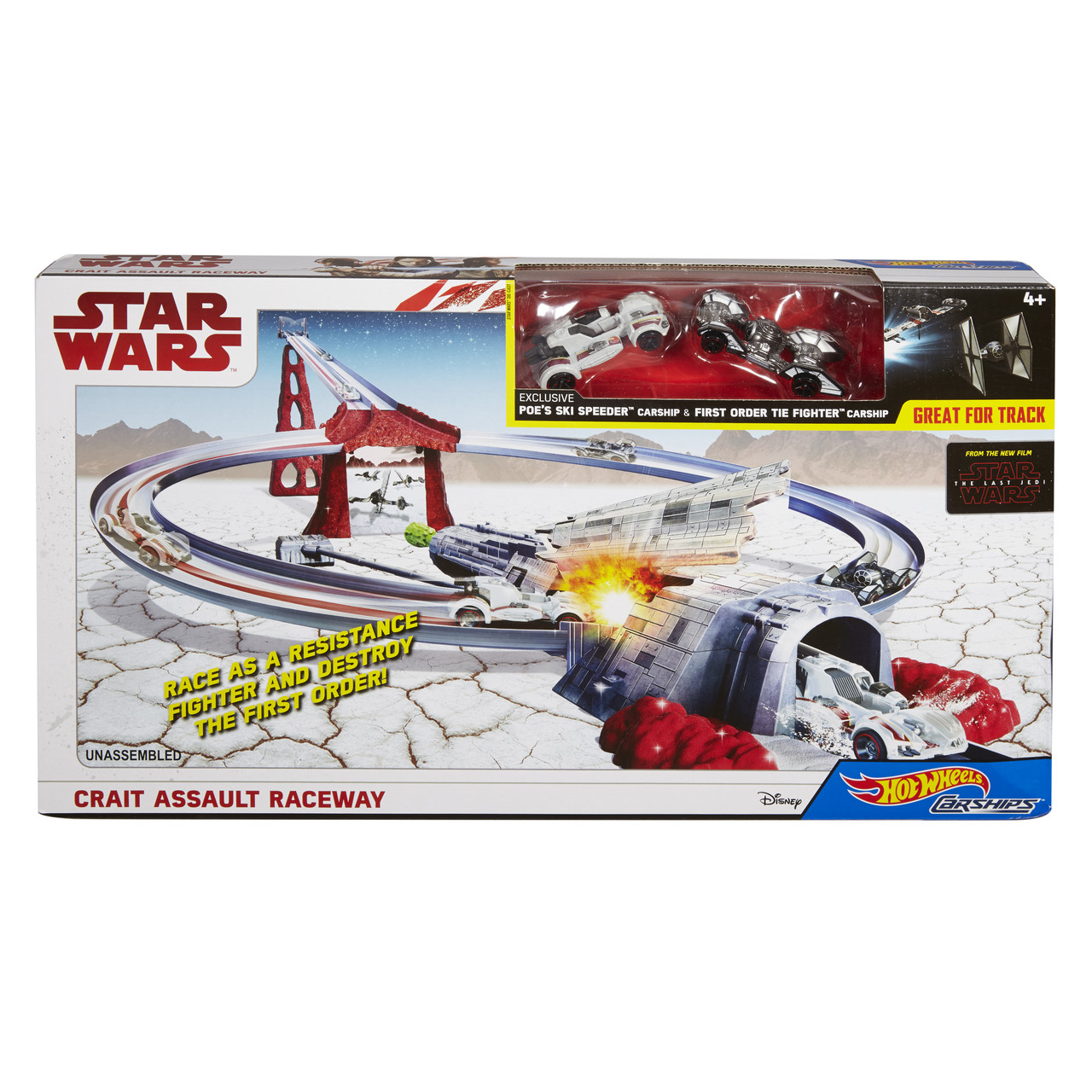 Ігровий набір Hot Wheels Хот Вілс Зіркові війни останні Джедаї Star Wars Crait Assault Raceway