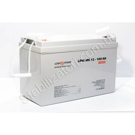 LogicPower LP-MG 12V 100AH — 12 В — 100 А/год — мультигелевий акумулятор для котла, фото 3