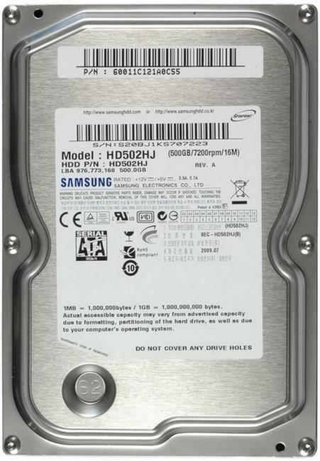 Жесткий диск , винчестер, б.у HDD SATA 3.5, 500 ГБ, Samsung ОПТ ...