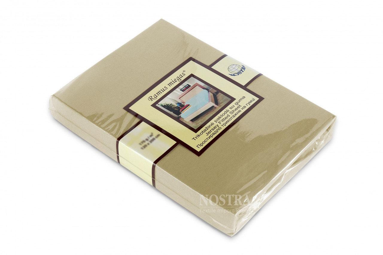 Простирадло на гумці трикотажне Nostra 180х200 оливкове