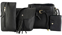 Комплект сумок Traum 4 в 1 (2 сумки, косметичка и визитница) Lady Bag 1a Black