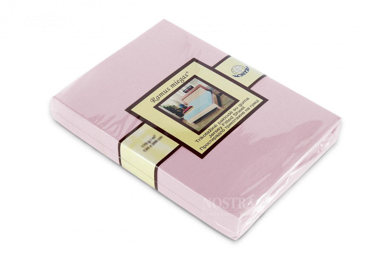 Простирадло на гумці трикотажне Nostra 160х200 рожеве