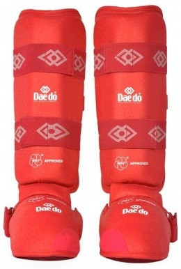 Захист гомілки й стопи Daedo WKF (KPRO 2012) Red S, фото 1