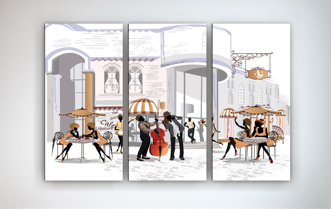 Модульна картина на полотні Кафе VE