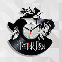 Пітер Пен Годинник із вінілу Годинник у спальну кімнату Годинник для дитини Peter Pan Декор дитячої Пітер Пен 300 мм