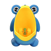 Настенный вертикальный писсуар SUNROZ Frog Baby Training Toilet для мальчиков с мишенью Желто-Синий (SUN5771)