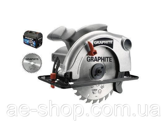 Циркулярна пила GRAPHITE 58G488 + 2 леза + чохол EAE