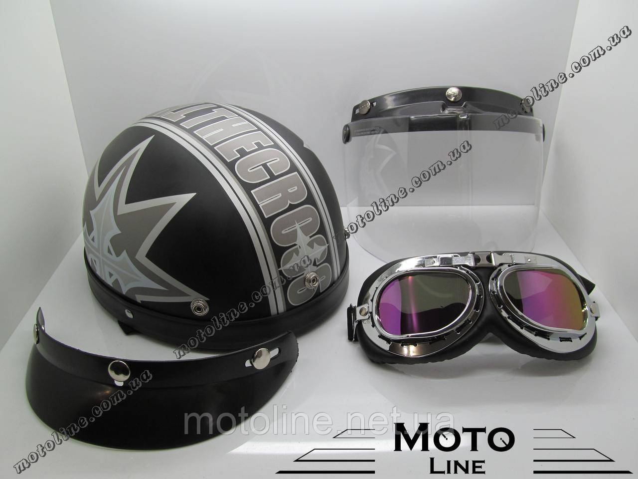 Шолом X8 Брутал (відкритий + окуляри) Mototech