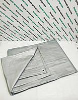 Тент з кільцями сірий 110г\м2, 2х3м.Від дощу, снігу, сонця, вітру.Полог