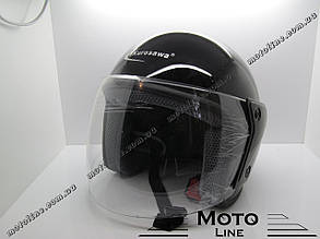 Шолом напівлицевик відкритий U-122 (чорний) Kurosawa