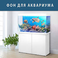 Наклейка в аквариум 3D морское дно, в разных размерах 70х115 см.