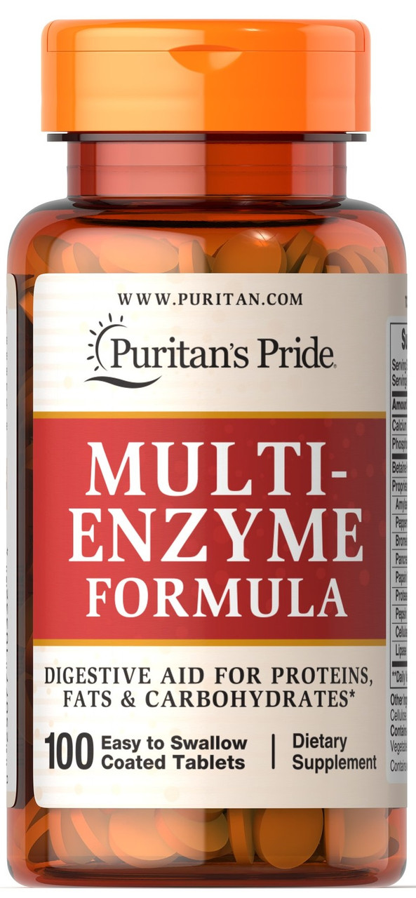 Комплекс ензимів Puritan's Pride — Multi-Enzyme Formula (100 таблеток)