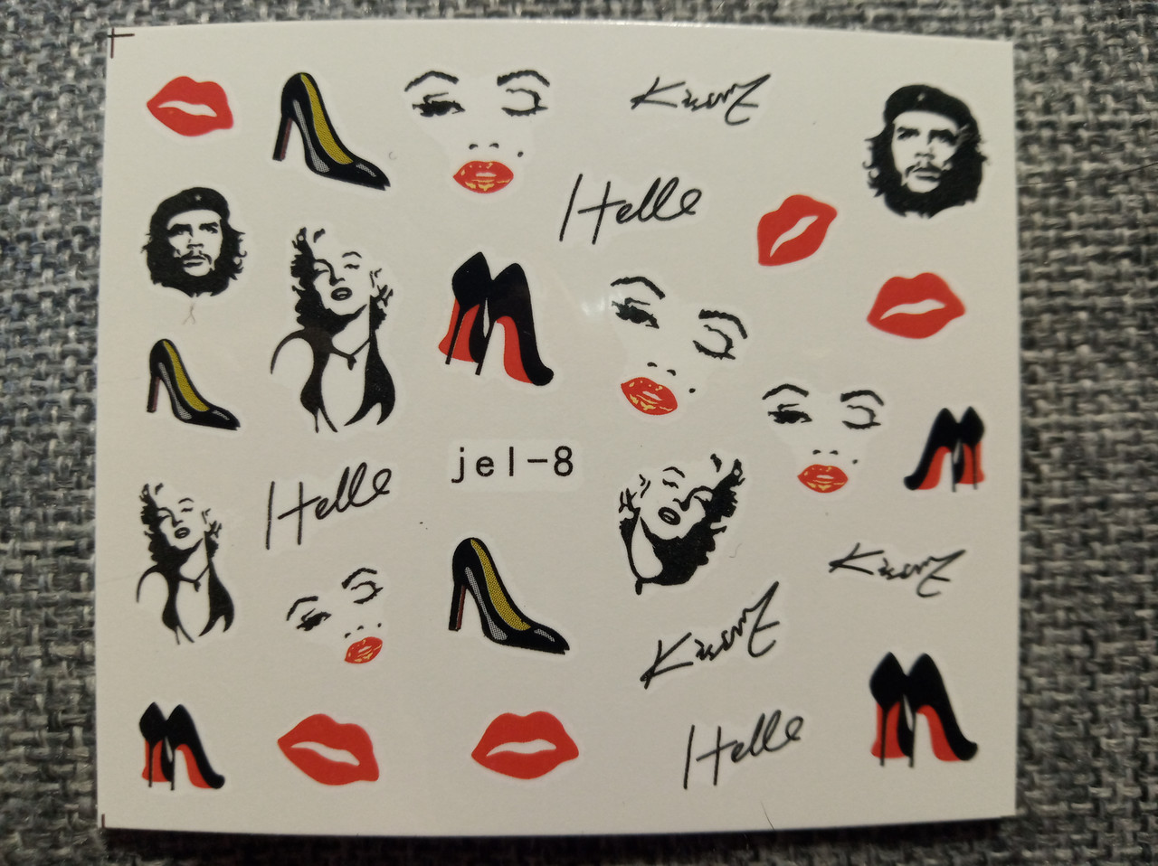 Слайдер-дизайн для нігтів (водні наклейки на нігті) Jei-8, фото 1