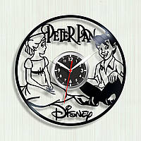 Мультяшний годинник Пітер Пен Колір чорний Peter Pan Годинник з мультика Годинник для дівчинки Годинник на стіну Вініловий декор