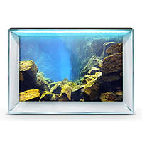 Морской мир под водой на наклейке для аквариума 75х125 см.