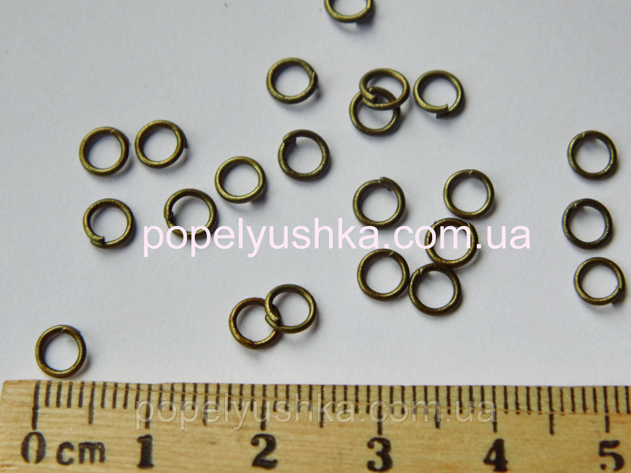 Колечка одинарні 4 мм Бронза 10 шт/уп, фото 1
