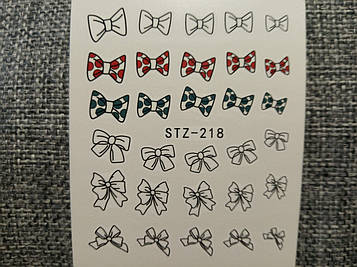 Слайдер-дизайн для нігтів (водні наклейки на нігті) STZ-218