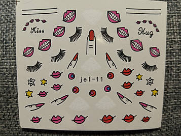 Слайдер-дизайн для нігтів (водні наклейки на нігті) Jei-11