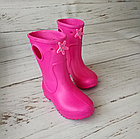 Рожеві чоботи з піни, гумові чоботи дівчаткам, фото 6