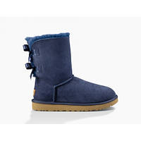 Угги женские UGG Australia Bailey Bow II Navy.Угги женские короткие с двумя бантами.