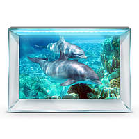 Морское дно наклейка в аквариум 75х125 см.