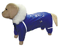Комбинезон для собак на синтепоне с меховой подкладке "Зима" (мальчик) / Размер L