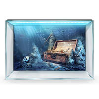 Морской мир под водой на наклейке для аквариума 60х100 см.