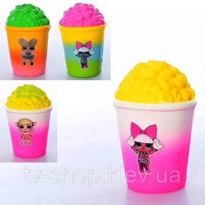 Іграшка-антистрес з ароматом Squishy LOLa поп корн (11 см), фото 1