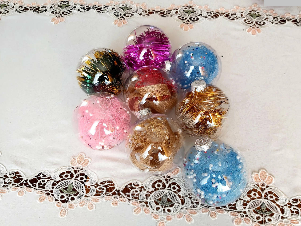 Ексклюзивні новорічні кулі на ялинку 10см, фото 1