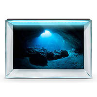 Наклейка в аквариум 3D морское дно, в разных размерах 45х75 см.