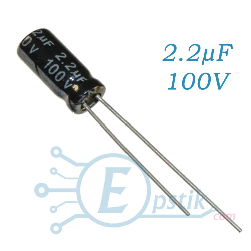 Конденсатор 2.2uF 100V, (5*11) 105 °C