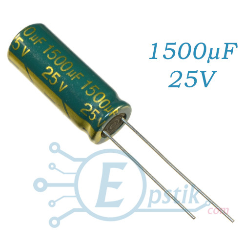 Конденсатор 1500uF 25V, (10*20) 105°C, Low ESR