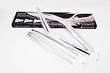 Дефлектори вікон (вітровики) хромовані Nissan Juke 2010 — Хром (Autoclover D625), фото 3