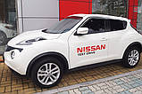 Дефлектори вікон (вітровики) хромовані Nissan Juke 2010 — Хром (Autoclover D625), фото 6