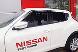 Дефлектори вікон (вітровики) хромовані Nissan Juke 2010 — Хром (Autoclover D625), фото 7