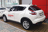 Дефлектори вікон (вітровики) хромовані Nissan Juke 2010 — Хром (Autoclover D625), фото 8