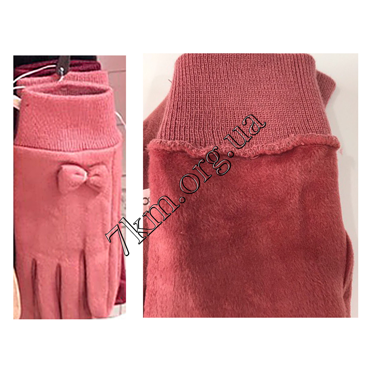 Рукавички жіночі на хутрі Корона Оптом 7823-10, фото 1