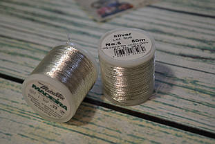 Муліне Madeira Metallic №6, колір - silver
