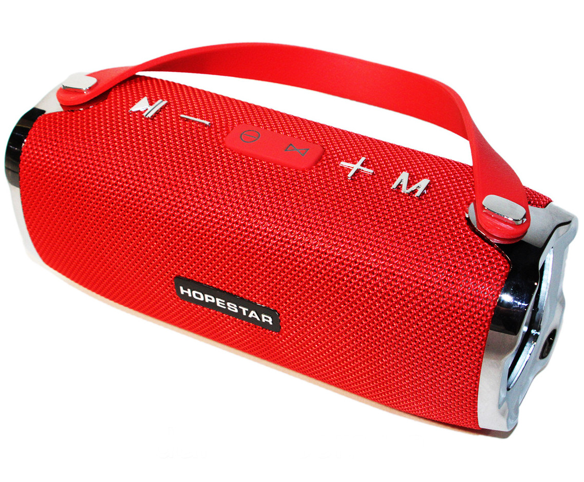 Портативна бездротова стереоколонка Hopestar H24 з Bluetooth, USB і MicroSD Червона (H24 Red)