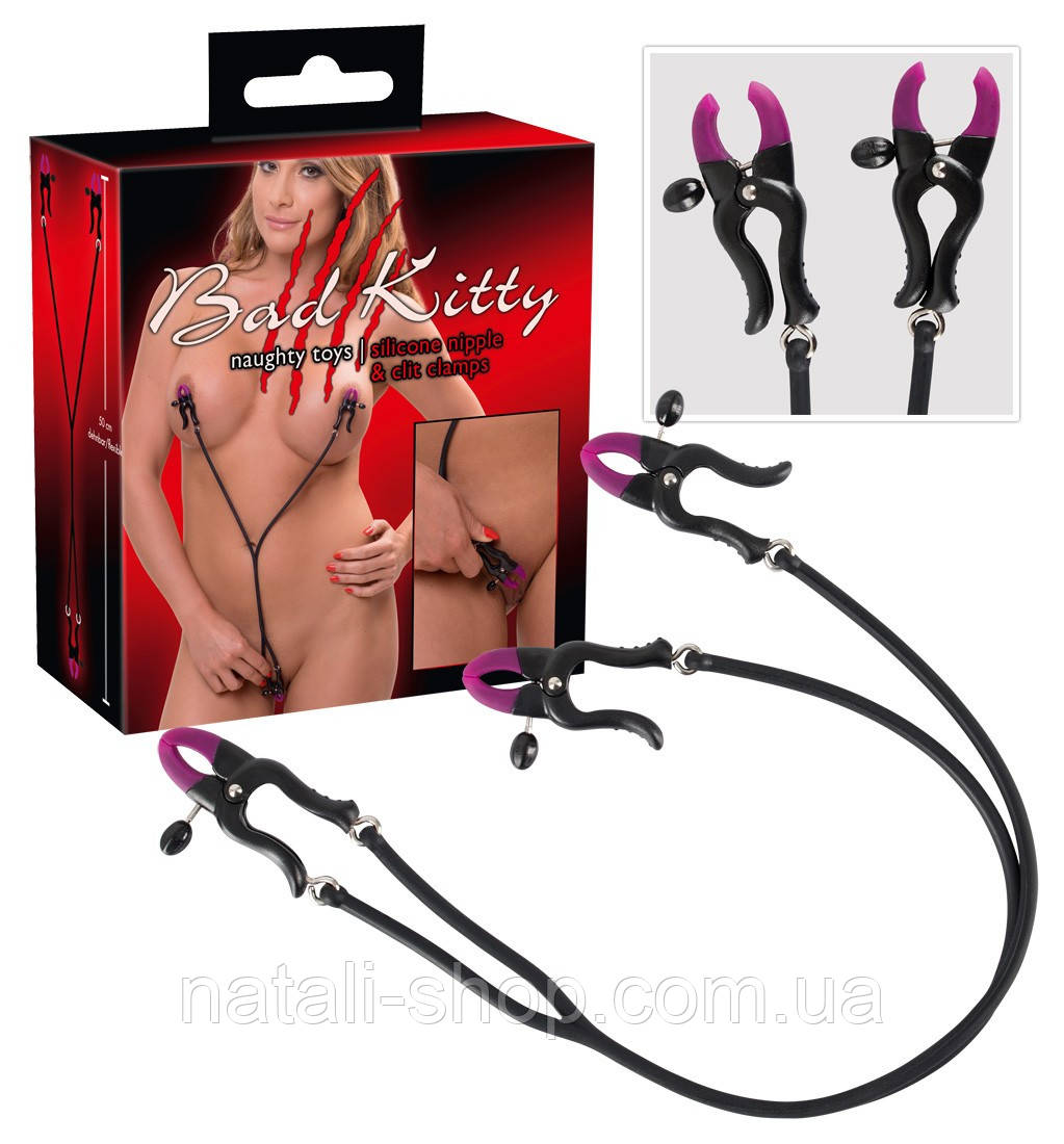 Затискачі для сосків та клітора BK Nipple & Clit Clamps, фото 1