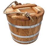 Відро дубове для солінь 10 літрів, фото 5