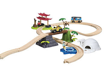 Уцінка!! Дерев'яна залізниця PlayTive Навколо світу 57 ел Німеччина